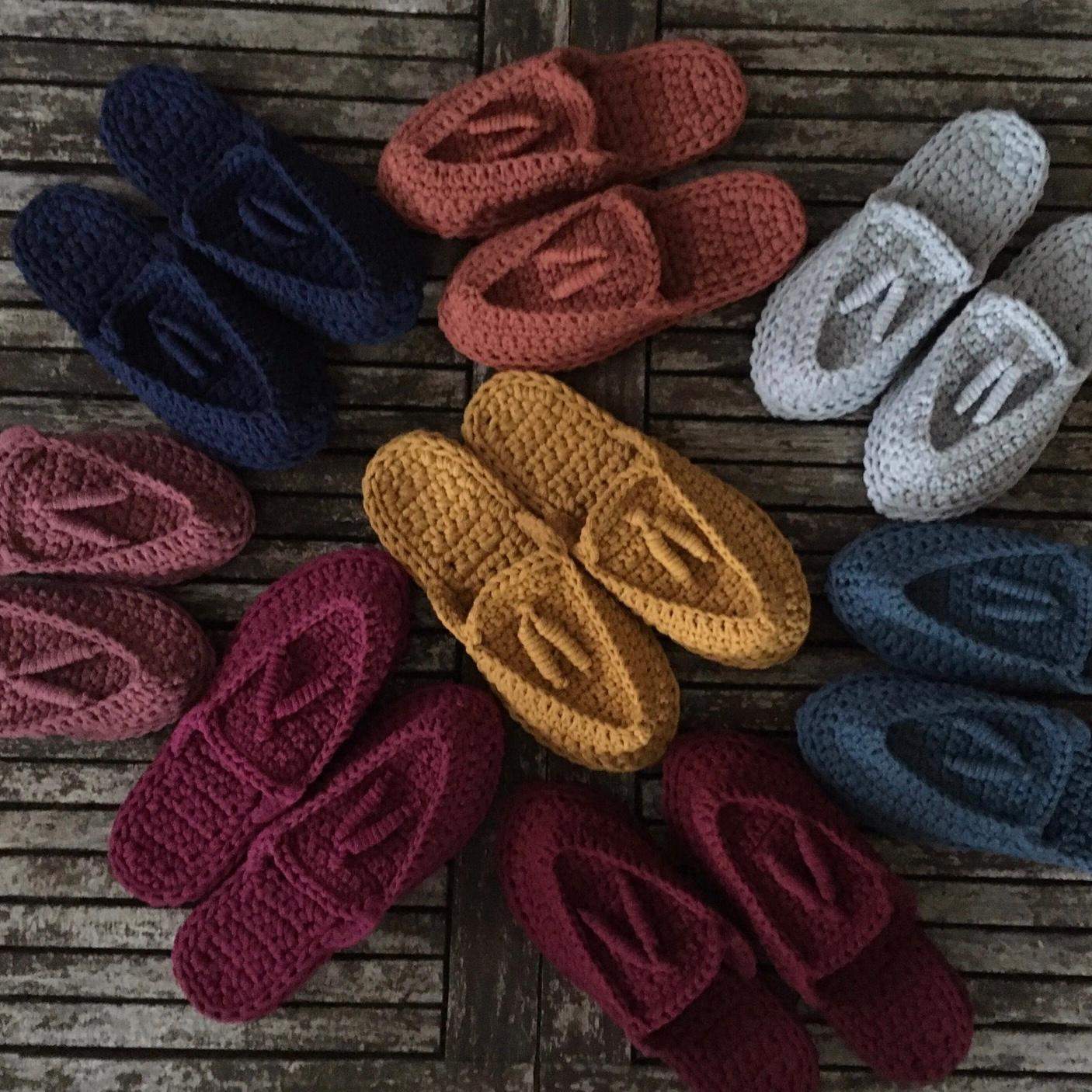 Vonamu Kapcie boho rękodzieło polskie wykonane z naturalnych materiałów