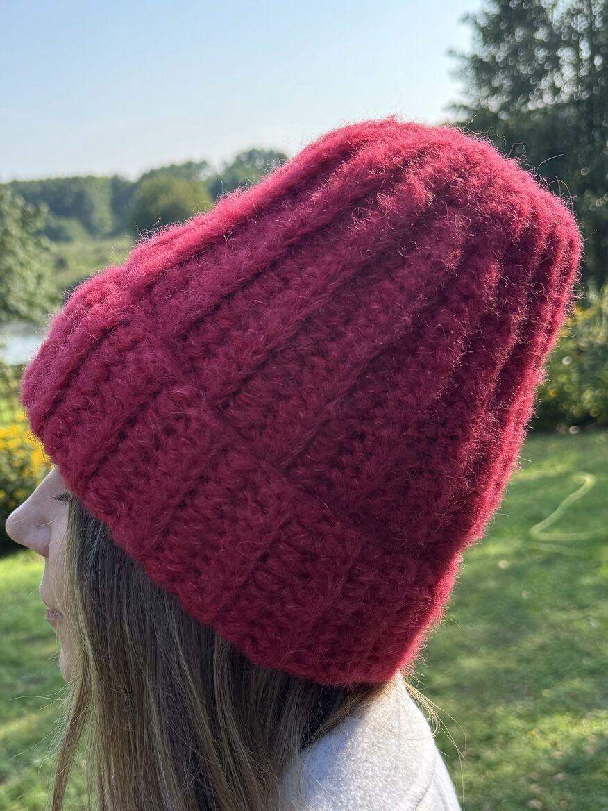 Czapka ciemna czerwień 7