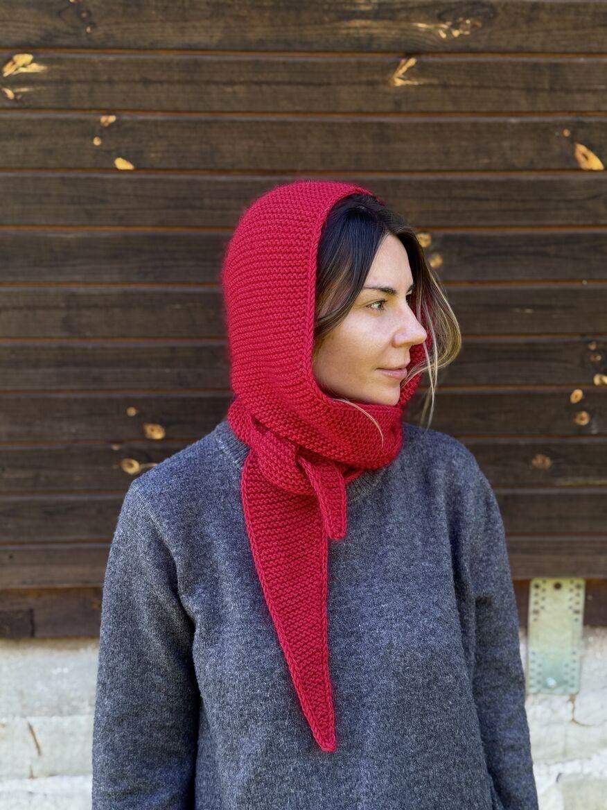 Kaptur ciemna czerwień 7