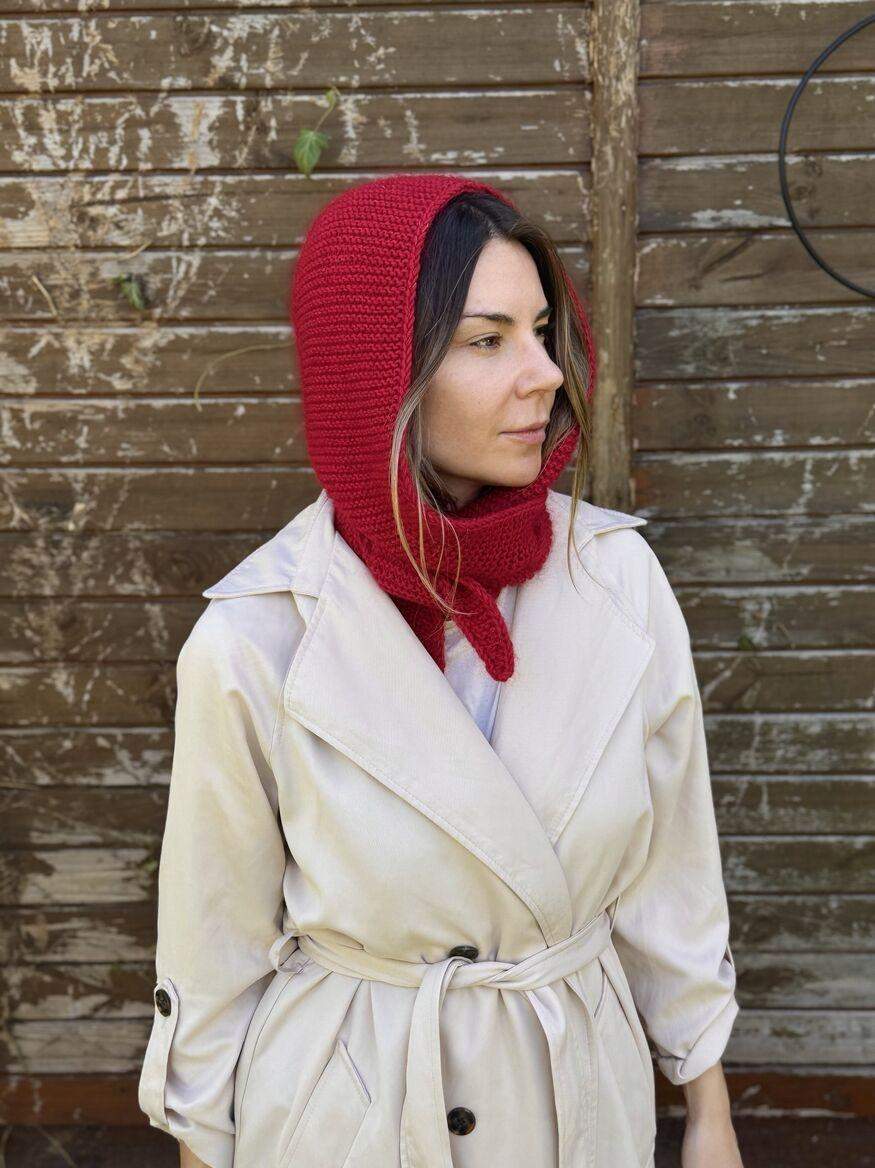 Kaptur ciemna czerwień 3