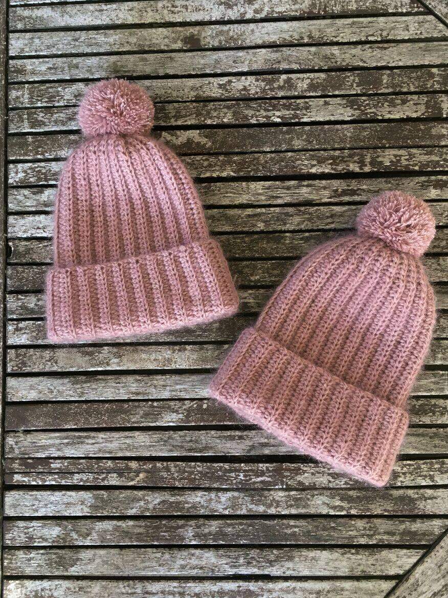 Czapka dla mamy i córki 0